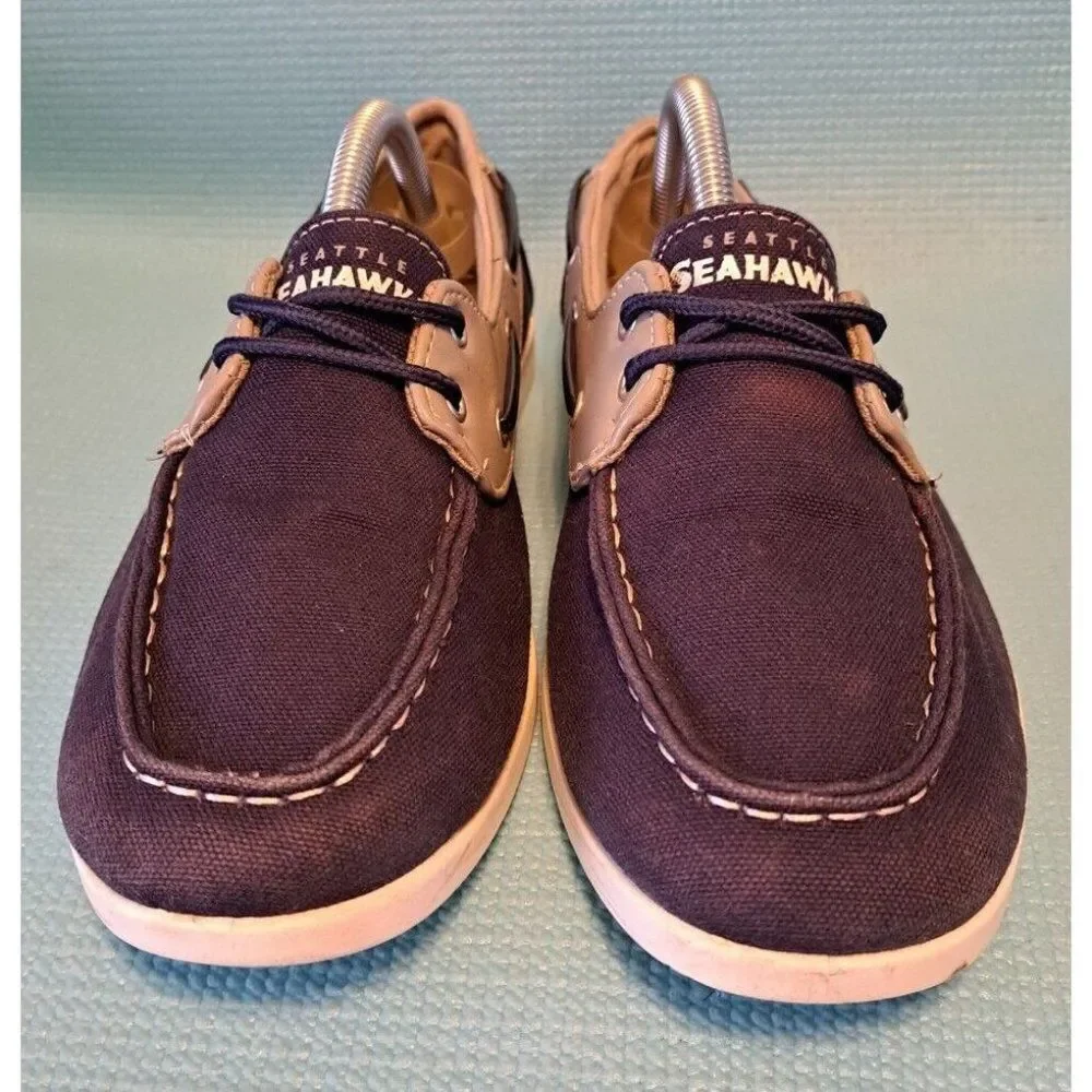 Seattle Seahawks NFL Men's Side Logo Canvas Shoes Size 7 Foco‎